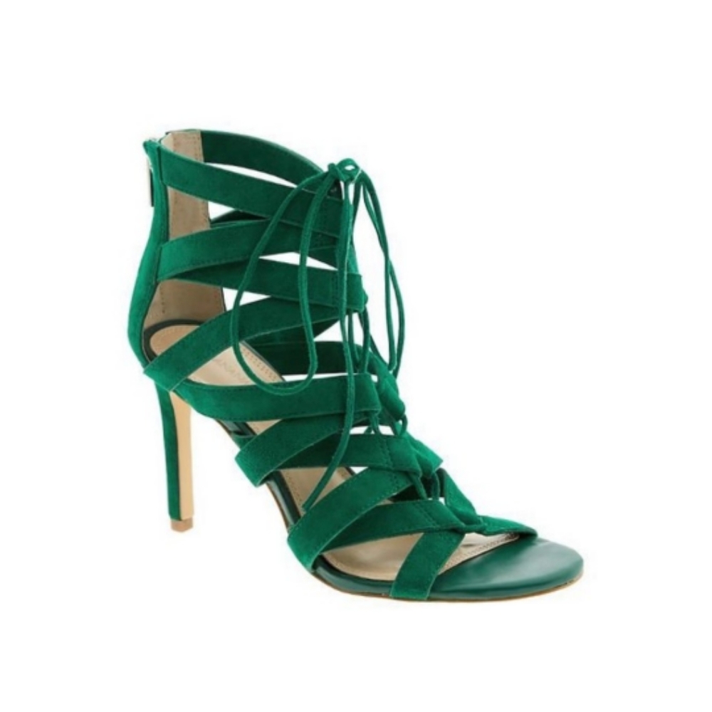 Banana republic laney lace up green sandals
